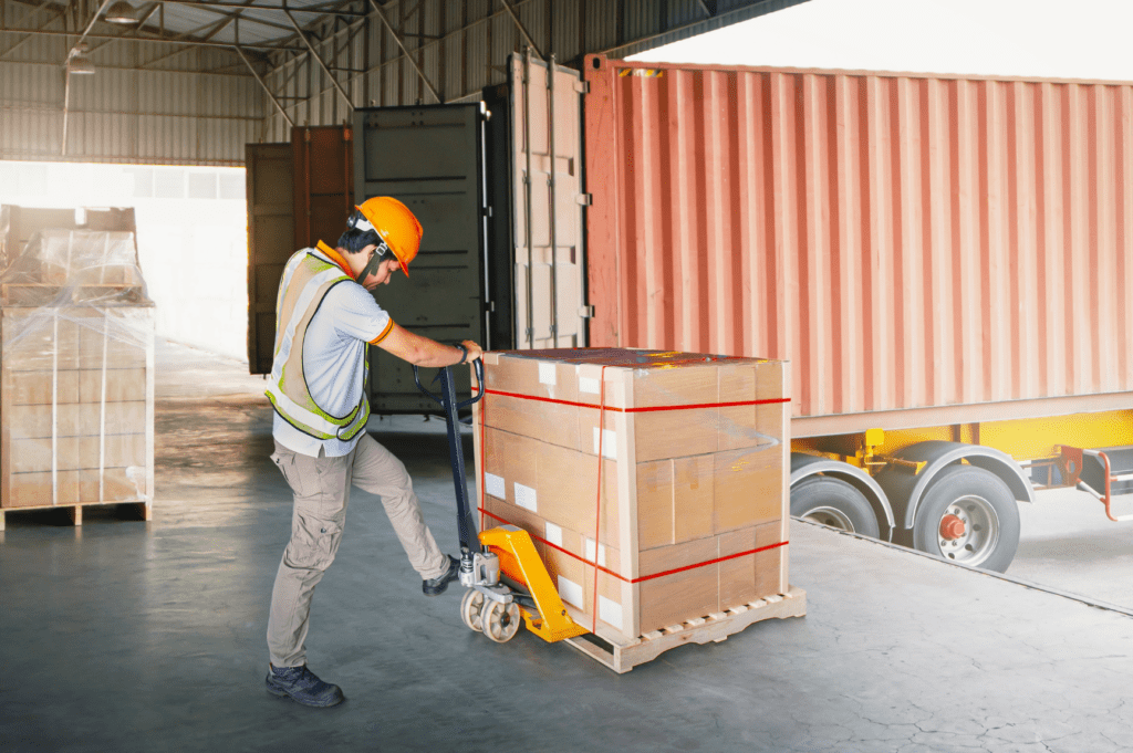 Pallet rework service in San Antonio warehouse