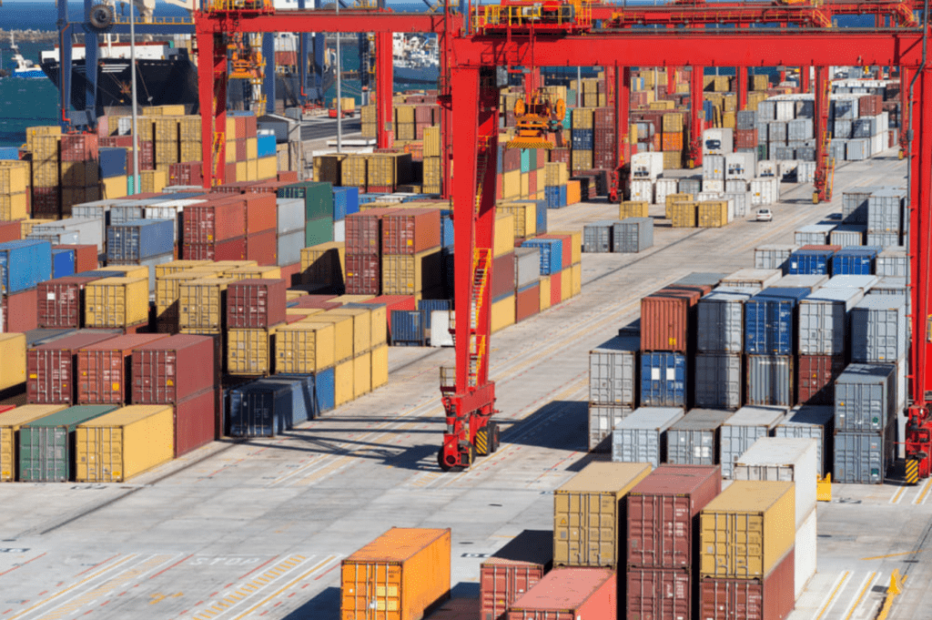Interior warehouse setup supporting transloading and drayage services in New Orleans