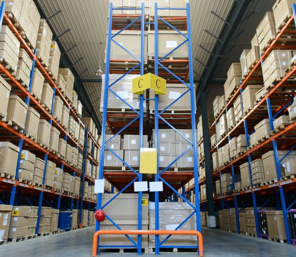 Secure warehouse storage in Brattleboro, VT with pallet racking, forklifts, and organized inventory
