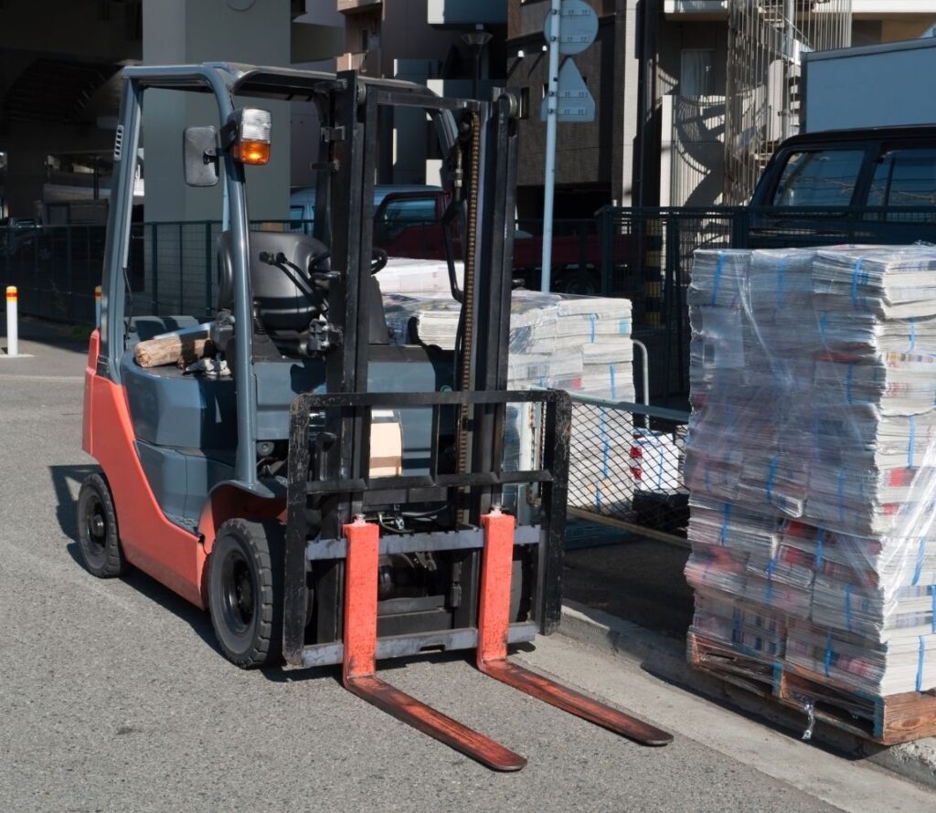 Cross-docking operations in Brattleboro, Vermont showing freight being transferred between trucks