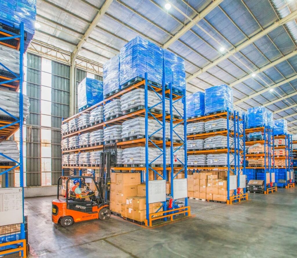 Modern bonded warehouse with organized storage and logistics in Chesapeake.